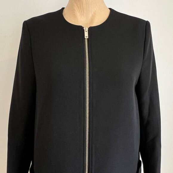 H&M Workwear Women’s Size 6 Black Full Zip Jacket Coat Professional Chic - Picture 7 of 12